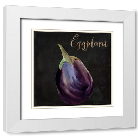 Medley_Eggplant White Modern Wood Framed Art Print with Double Matting by Sasha