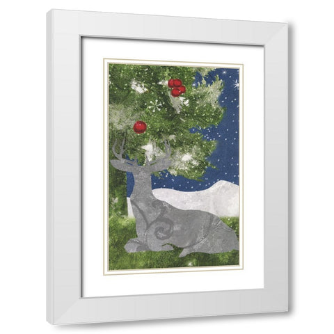 Under the Pines 12 White Modern Wood Framed Art Print with Double Matting by Sasha