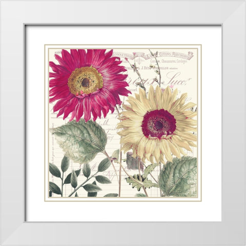 Midnight Sun II White Modern Wood Framed Art Print with Double Matting by Sasha