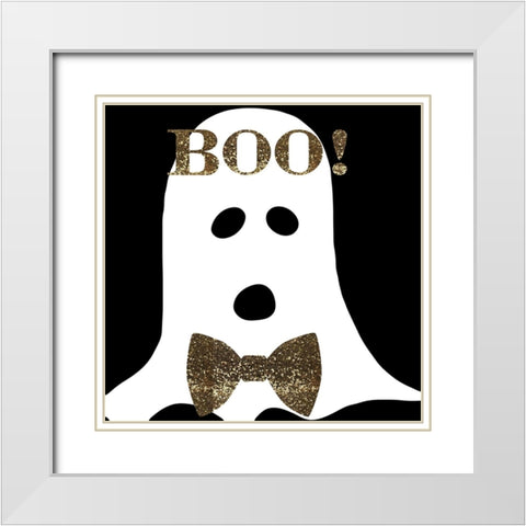Gentleman Ghost White Modern Wood Framed Art Print with Double Matting by Sasha