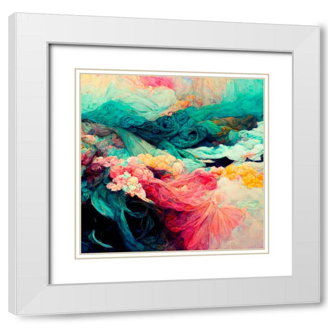 K Dreams V White Modern Wood Framed Art Print with Double Matting by Sasha