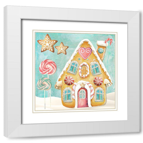 Gingerbread Land V White Modern Wood Framed Art Print with Double Matting by Sasha