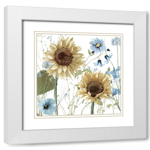 Summer Haze I White Modern Wood Framed Art Print with Double Matting by Sasha
