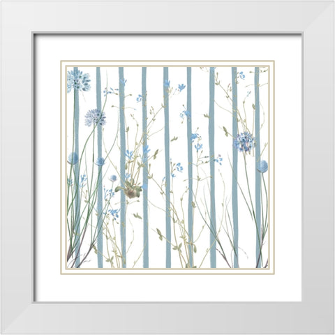 Summer Haze Pattern White Modern Wood Framed Art Print with Double Matting by Sasha