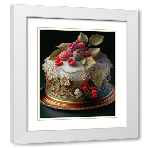 Delphines Bakery I White Modern Wood Framed Art Print with Double Matting by Sasha