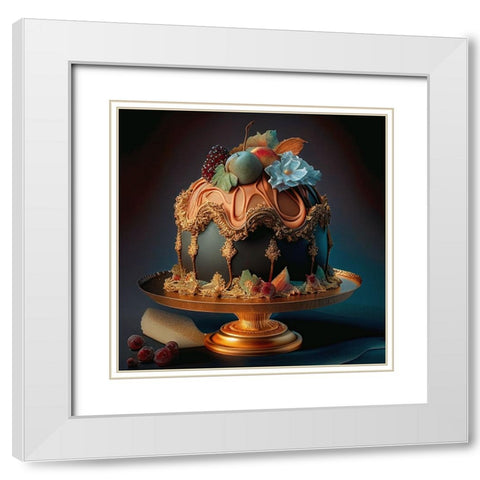 Delphines Bakery IV White Modern Wood Framed Art Print with Double Matting by Sasha