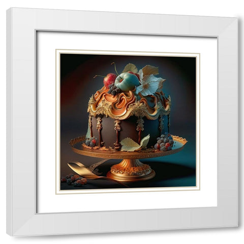 Delphines Bakery VIII White Modern Wood Framed Art Print with Double Matting by Sasha