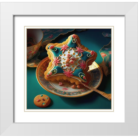 Delphines Bakery X White Modern Wood Framed Art Print with Double Matting by Sasha