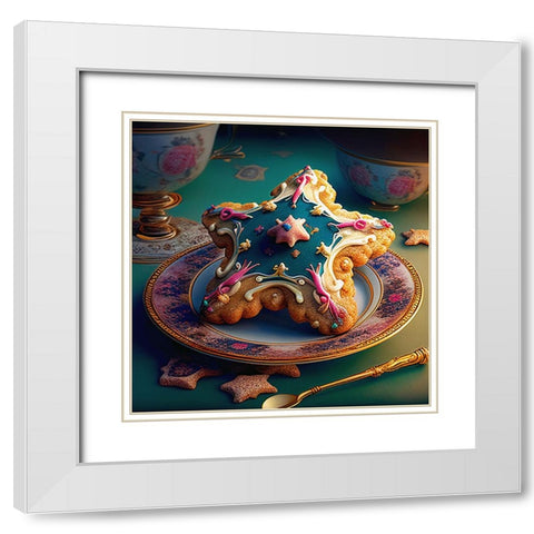 Delphines Bakery XII White Modern Wood Framed Art Print with Double Matting by Sasha