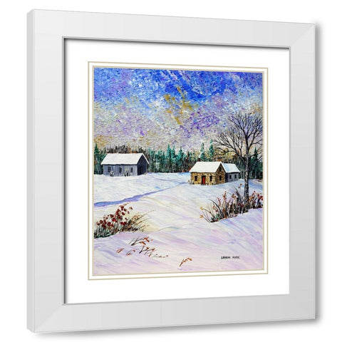 Almost Dusk White Modern Wood Framed Art Print with Double Matting by Mark, Sharon