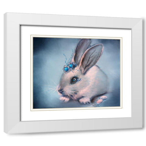 Bluebell White Modern Wood Framed Art Print with Double Matting by Sheena Pike Art