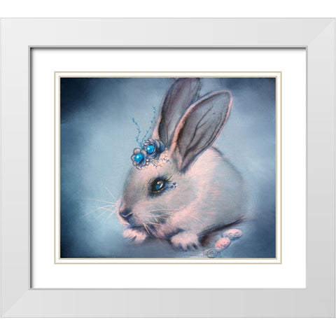 Bluebell White Modern Wood Framed Art Print with Double Matting by Sheena Pike Art