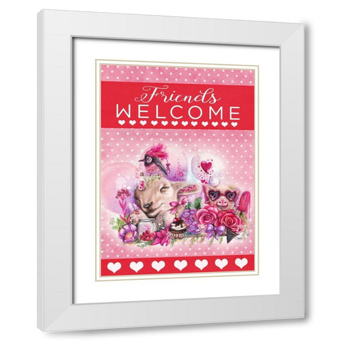 Dreaming of a Sweet Valentine White Modern Wood Framed Art Print with Double Matting by Sheena Pike Art