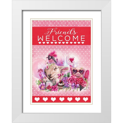 Dreaming of a Sweet Valentine White Modern Wood Framed Art Print with Double Matting by Sheena Pike Art