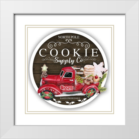Cookie Supply Co Sign White Modern Wood Framed Art Print with Double Matting by Sheena Pike Art