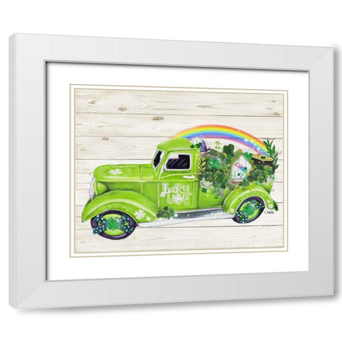 Lucky You Ltd Old Truck Collection White Modern Wood Framed Art Print with Double Matting by Sheena Pike Art