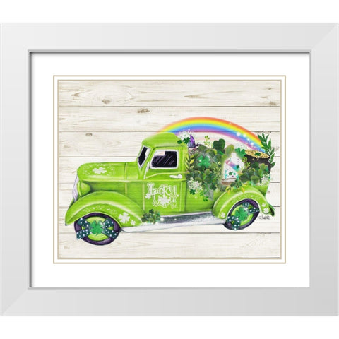 Lucky You Ltd Old Truck Collection White Modern Wood Framed Art Print with Double Matting by Sheena Pike Art