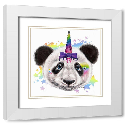 PandiCorn White Modern Wood Framed Art Print with Double Matting by Sheena Pike Art