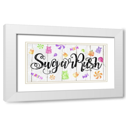 Sugar Rush White Modern Wood Framed Art Print with Double Matting by Sheena Pike Art