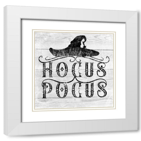 Hocus Pocus White Modern Wood Framed Art Print with Double Matting by Sheena Pike Art