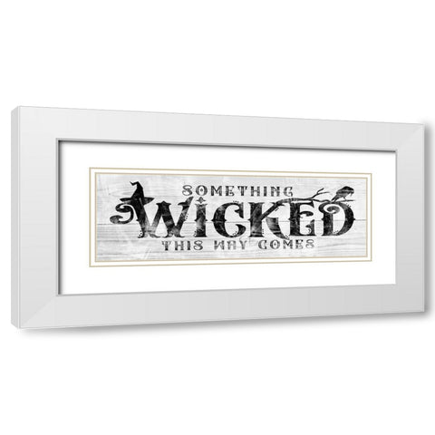 Something Wicked this Way Comes 2 White Modern Wood Framed Art Print with Double Matting by Sheena Pike Art