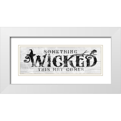 Something Wicked this Way Comes 2 White Modern Wood Framed Art Print with Double Matting by Sheena Pike Art
