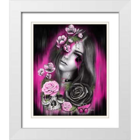 Ravenous White Modern Wood Framed Art Print with Double Matting by Sheena Pike Art