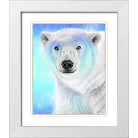 Pastel Dream - Polar Bear White Modern Wood Framed Art Print with Double Matting by Sheena Pike Art