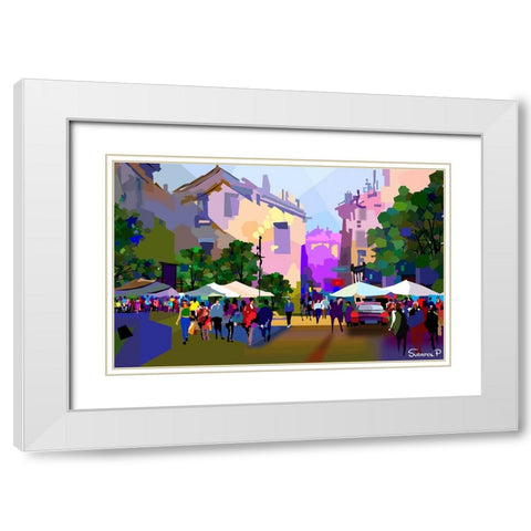 Our Home White Modern Wood Framed Art Print with Double Matting by Pansanit, Surapol