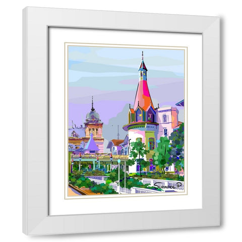 The Palace 2 White Modern Wood Framed Art Print with Double Matting by Pansanit, Surapol