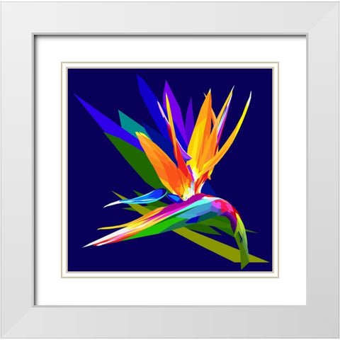 Bird Of Paradise White Modern Wood Framed Art Print with Double Matting by Pansanit, Surapol