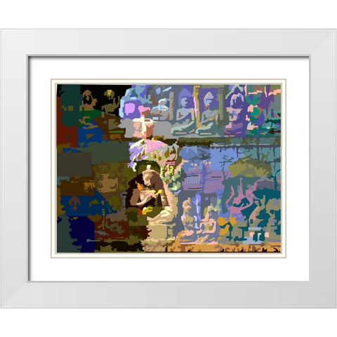 Idol Wall White Modern Wood Framed Art Print with Double Matting by Pansanit, Surapol