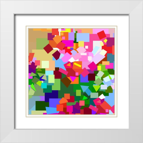 Beautiful Flowers White Modern Wood Framed Art Print with Double Matting by Pansanit, Surapol