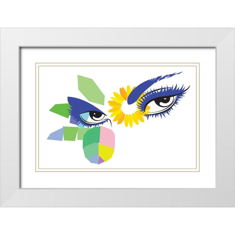 The Most Beautiful Eye White Modern Wood Framed Art Print with Double Matting by Pansanit, Surapol