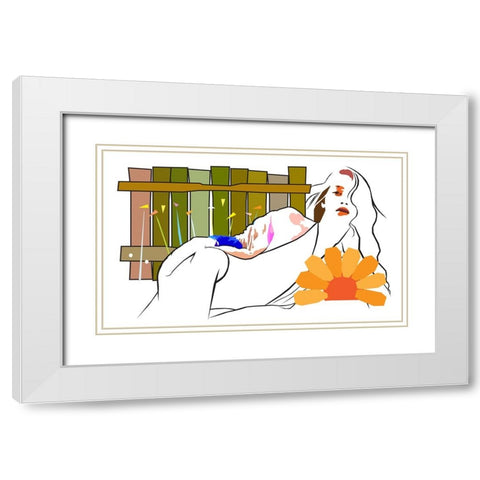 Super Model White Modern Wood Framed Art Print with Double Matting by Pansanit, Surapol