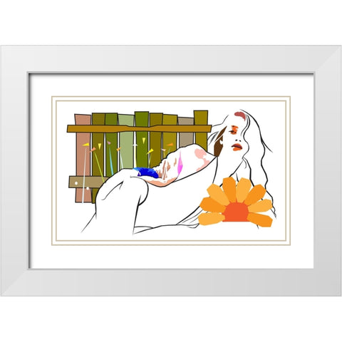 Super Model White Modern Wood Framed Art Print with Double Matting by Pansanit, Surapol