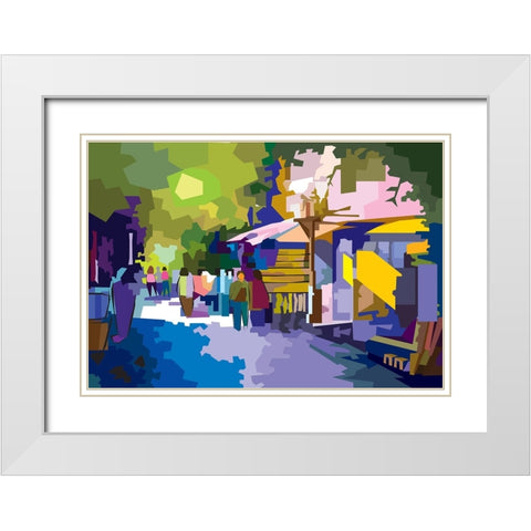 Landskape 001 White Modern Wood Framed Art Print with Double Matting by Pansanit, Surapol