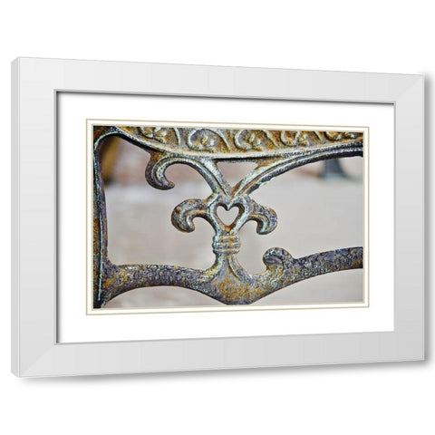 Rusted Heart  White Modern Wood Framed Art Print with Double Matting by Susan Vizvary Photography