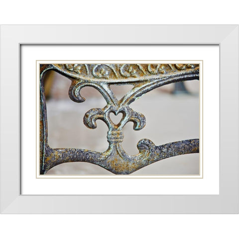 Rusted Heart  White Modern Wood Framed Art Print with Double Matting by Susan Vizvary Photography