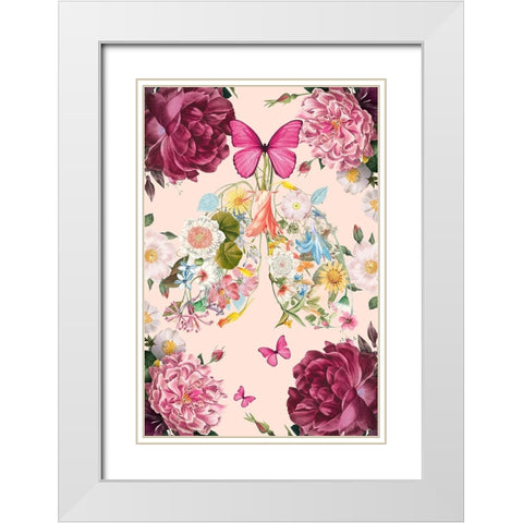 Breathe Easy White Modern Wood Framed Art Print with Double Matting by The Font Diva