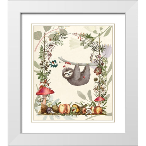 Hanging Out White Modern Wood Framed Art Print with Double Matting by The Font Diva