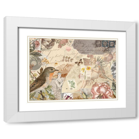 Letters to Home White Modern Wood Framed Art Print with Double Matting by The Font Diva