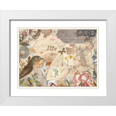 Letters to Home White Modern Wood Framed Art Print with Double Matting by The Font Diva