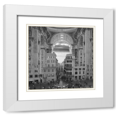 A Hole in the Wall White Modern Wood Framed Art Print with Double Matting by Barbey, Thomas