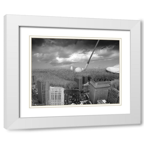 Big Shot White Modern Wood Framed Art Print with Double Matting by Barbey, Thomas