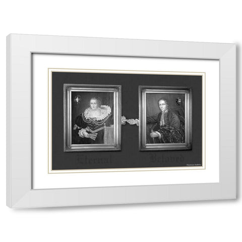 Eternal Beloved White Modern Wood Framed Art Print with Double Matting by Barbey, Thomas