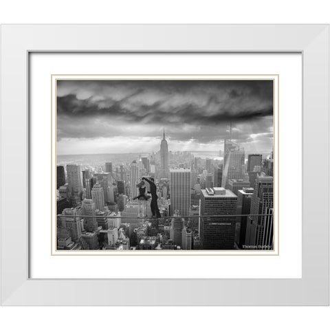 Fearless Passion White Modern Wood Framed Art Print with Double Matting by Barbey, Thomas