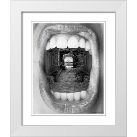 INNER BEAUTY White Modern Wood Framed Art Print with Double Matting by Barbey, Thomas
