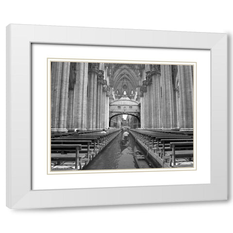 ODUOMOMIO White Modern Wood Framed Art Print with Double Matting by Barbey, Thomas