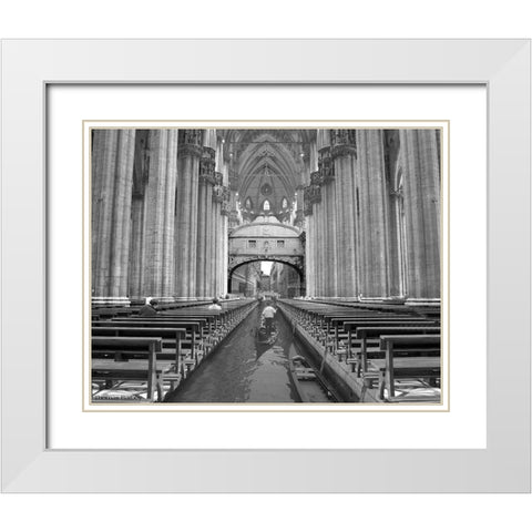 ODUOMOMIO White Modern Wood Framed Art Print with Double Matting by Barbey, Thomas